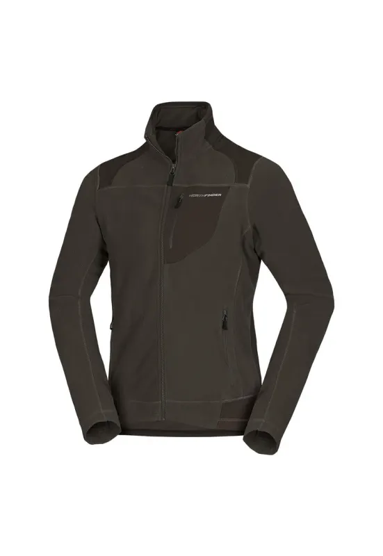 BENDIK – bluza fleece de drumetie pentru barbati - Verde masliniu
