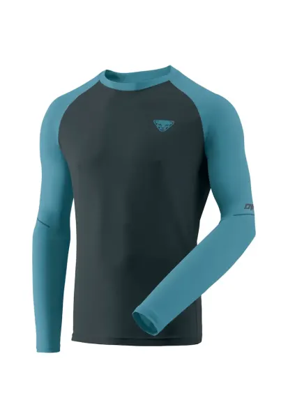 Bluza alergare barbati  Alpine Pro Negru/Bleu - Negru