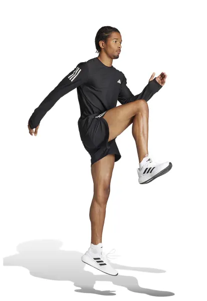 Bluza cu fenta pentru degetul mare - pentru alergare Own The Run - Alb/Negru