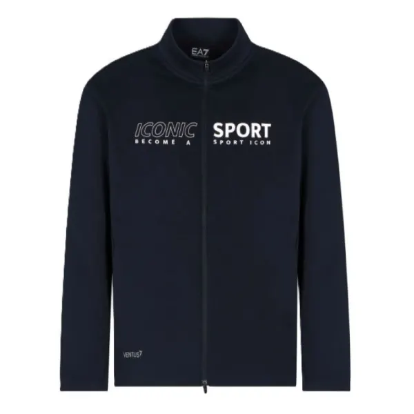 Bluza cu fermoar EA7 ARMANI BLUE SPORT M T-TOP FZ