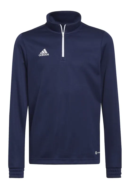 Bluza cu fermoar scurt - pentru fotbal Entrada 22 - Bleumarin