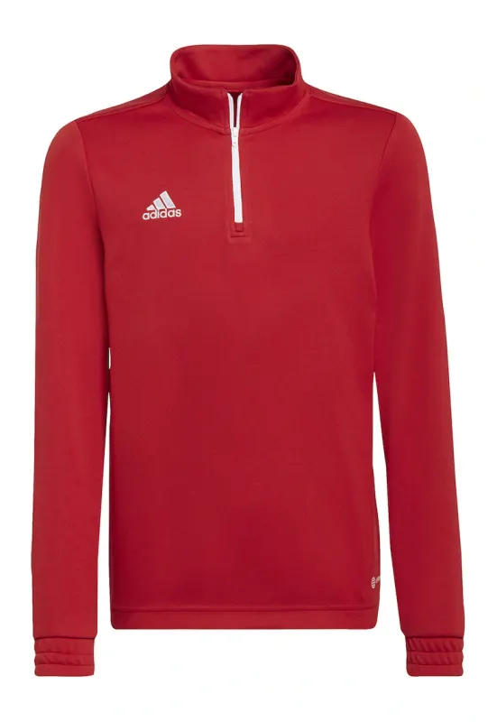 Bluza cu fermoar scurt - pentru fotbal Entrada 22 - Rosu