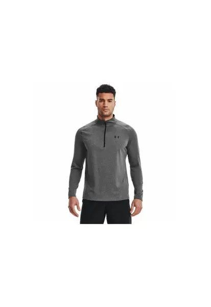 Bluza cu logo si fermoa scurt pentru fitness Tech™