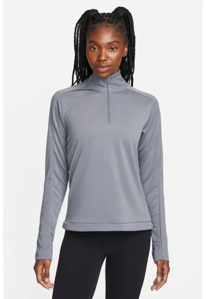 Bluza cu tehnologie Dri-FIT si fente pentru degetul mare - pentru alergare - Gri