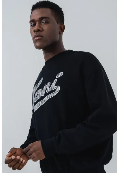 Bluza de trening cu aplicatie logo - Negru