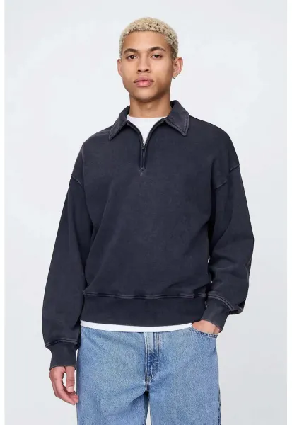 Bluza de trening cu aspect decolorat - Bleumarin