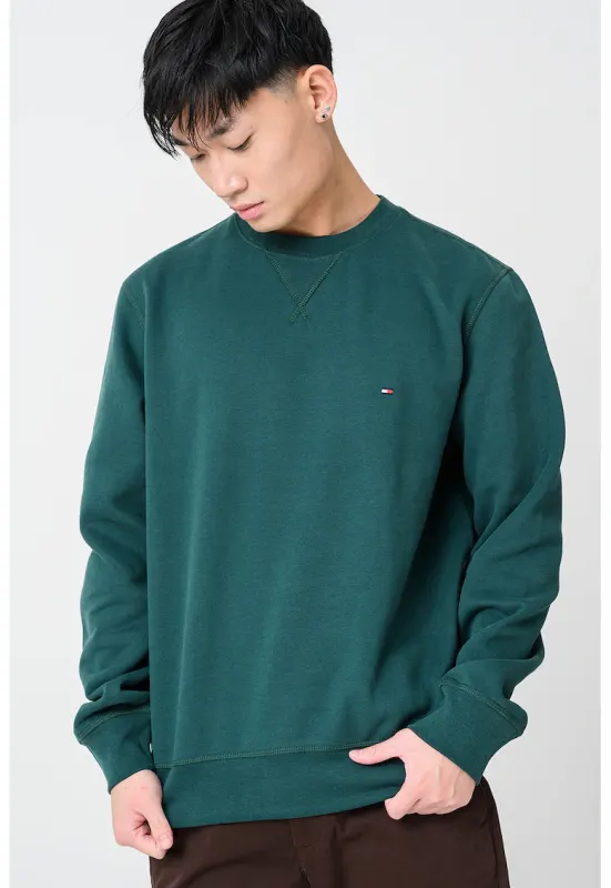 Bluza de trening cu captuseala de fleece - Verde englez