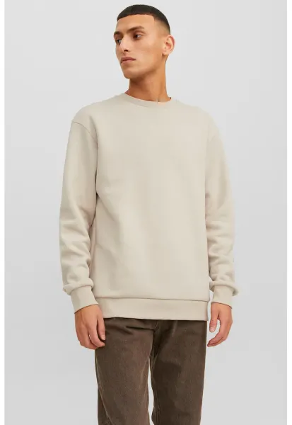 Bluza de trening cu decolteu la baza gatului si model uni