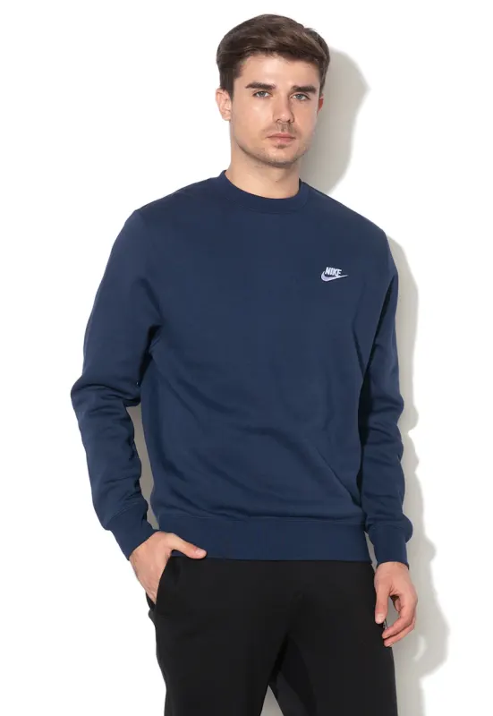 Bluza de trening cu decolteu la baza gatului Sportswear369 - Albastru inchis