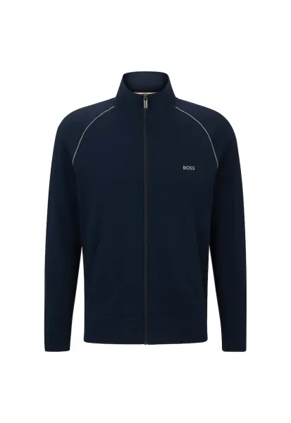 Bluza de trening cu fermoar de casa - Albastru