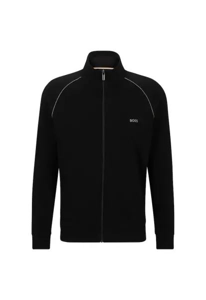 Bluza de trening cu fermoar de casa - Negru