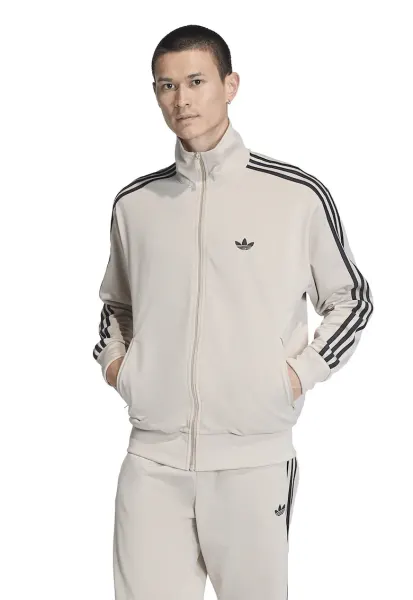 Bluza de trening cu fermoar si guler inalt Firebird - Negru/Gri deschis