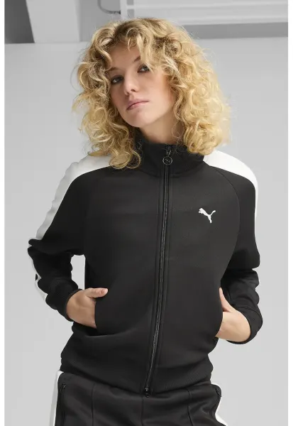 Bluza de trening cu fermoar T7 Always On - Negru/Alb optic