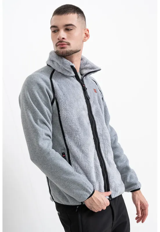 Bluza de trening cu fermoar Titanoz - Gri deschis