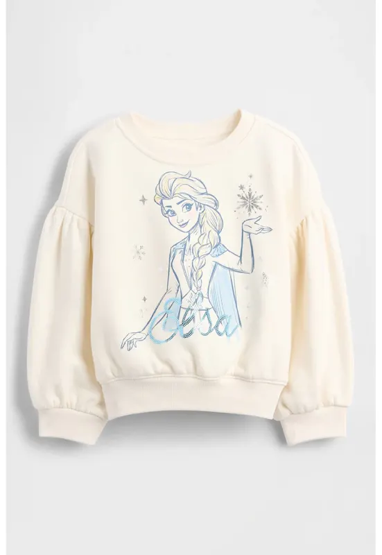 Bluza de trening cu imprimeu Frozen - Galben pal/Albastru pal