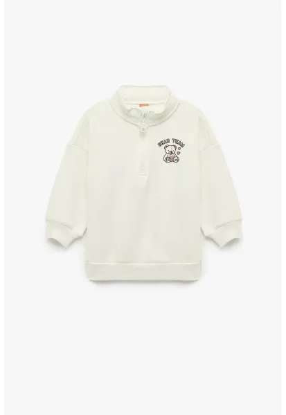 Bluza de trening cu imprimeu grafic pe partea din spate - Verde pal