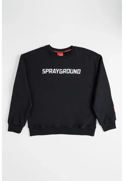 Bluza de trening cu imprimeu logo - Alb/Negru