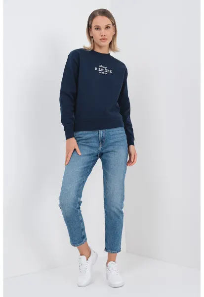 Bluza de trening cu imprimeu logo - Bleumarin
