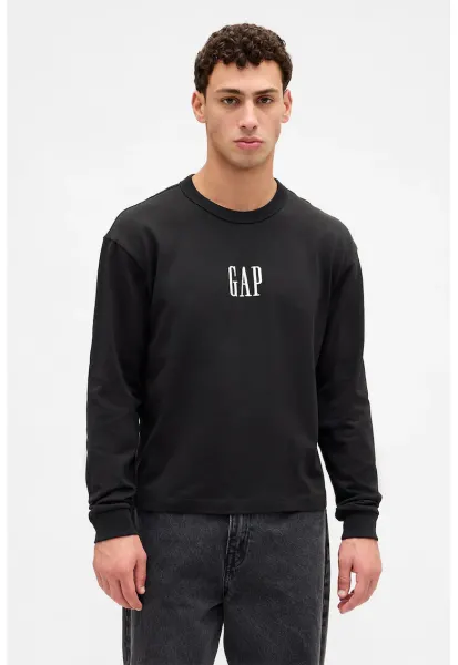 Bluza de trening cu imprimeu logo - Negru stins