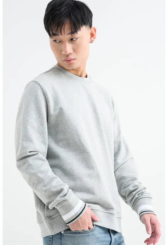 Bluza de trening cu imprimeu logo - pentru fitness - Gri melange
