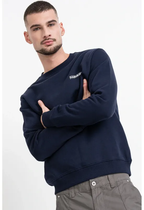 Bluza de trening cu imprimeu pe partea din spate Guide - Alb fildes/Bleumarin