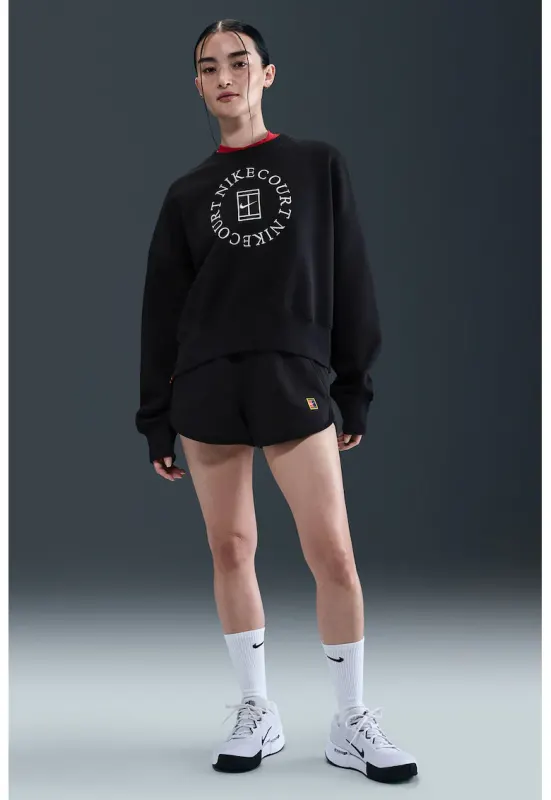 Bluza de trening cu logo - pentru tenis - Alb fildes/Negru