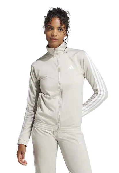 Bluza de trening cu logo si fermoar - Alb fildes
