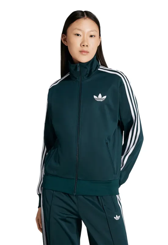 Bluza de trening cu logo si fermoar Firebird - Alb/Albastru petrol