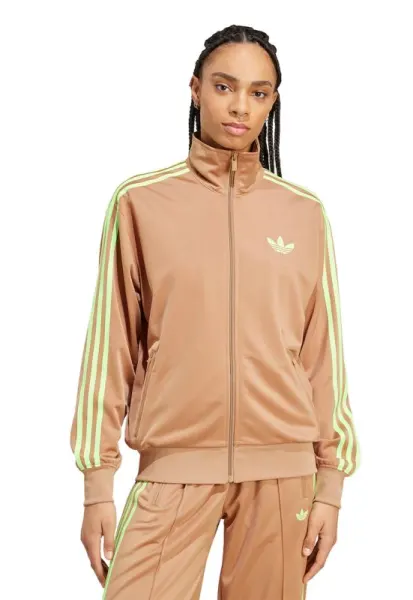 Bluza de trening cu logo si fermoar Firebird - Galben pal/Bej