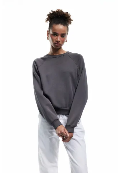 Bluza de trening cu maneci raglan - Gri inchis
