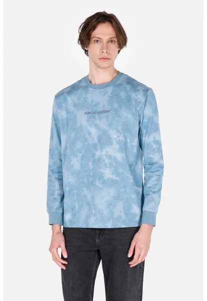 Bluza de trening cu model tie-dye - Albastru glaciar/Albastru deschis