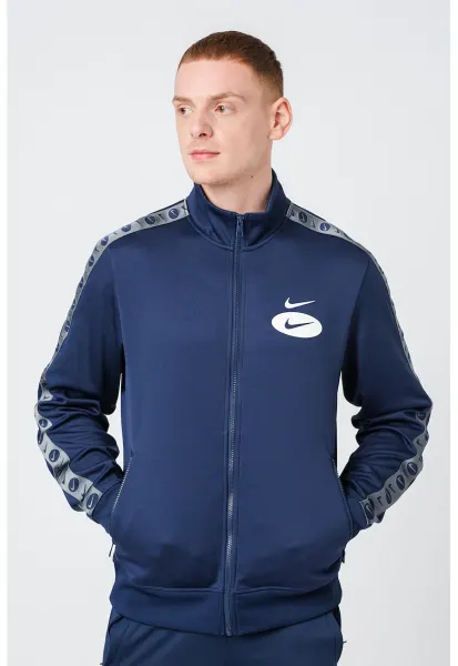Bluza de trening cu segmente logo contrastante Swoosh League - Bleumarin