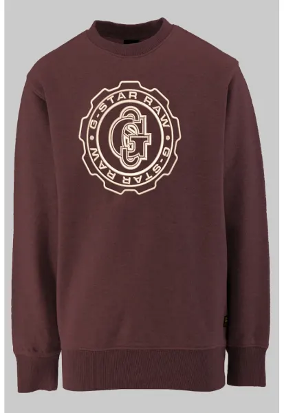 Bluza de trening de bumbac cu logo - Rosu stins