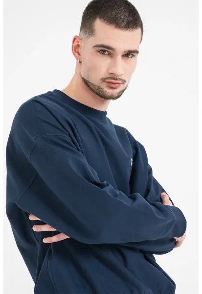 Bluza de trening din amestec de bumbac - Albastru ultramarin