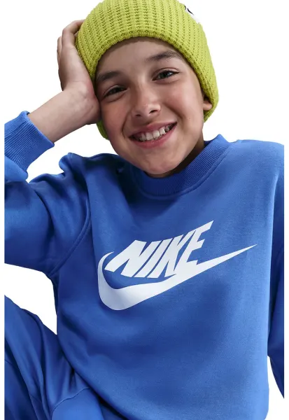 Bluza de trening din amestec de bumbac cu logo Club - Albastru royal