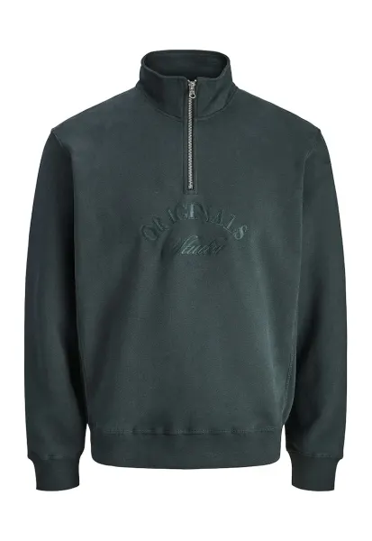 Bluza de trening din amestec de bumbac organic - Verde padure