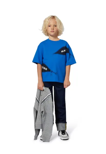 Bluza de trening din bumbac cu imprimeu grafic pe partea din spate - Negru/Gri melange