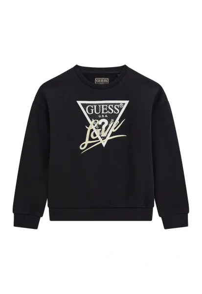Bluza de trening din bumbac cu logo - Negru