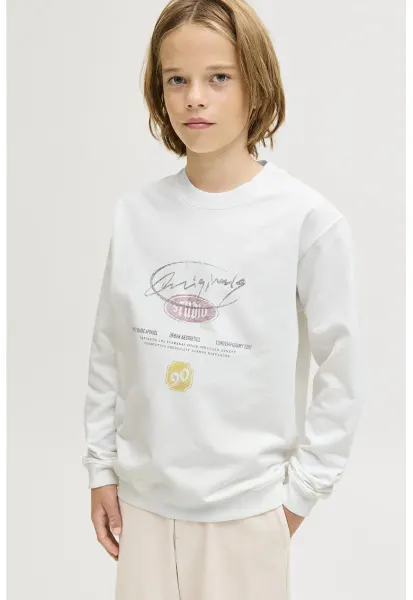 Bluza de trening lejera de bumbac - Negru/Alb murdar