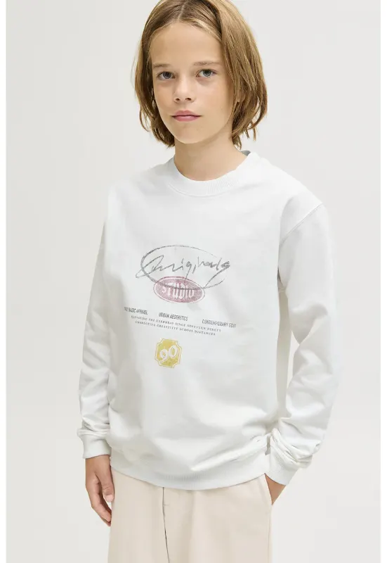 Bluza de trening lejera de bumbac - Negru/Alb murdar