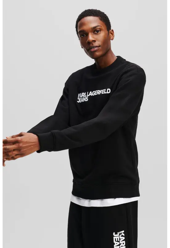 Bluza de trening lejera din amestec de bumbac - Negru