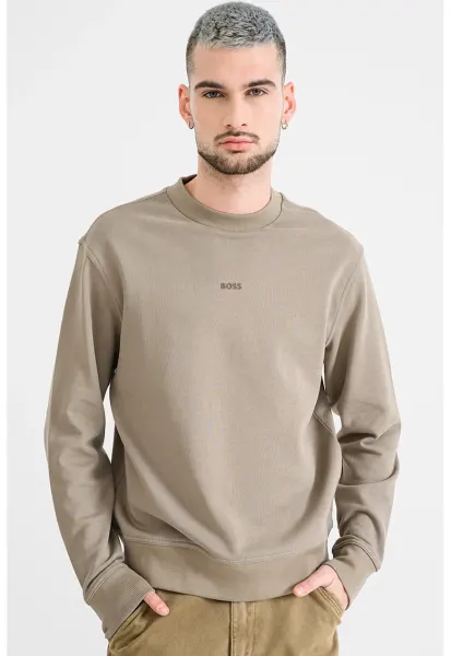Bluza de trening lejera din bumbac WeSmallCrew - Grej