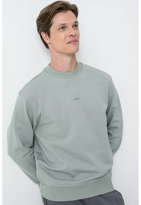 Bluza de trening lejera din bumbac WeSmallCrew - Verde pal