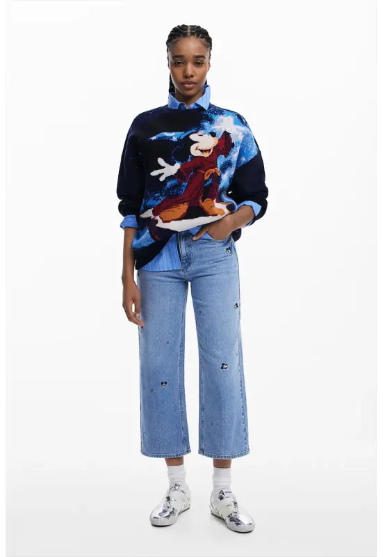 Bluza de trening lejera Mickey Mouse - Albastru ultramarin/Rosu inchis/Alb murdar