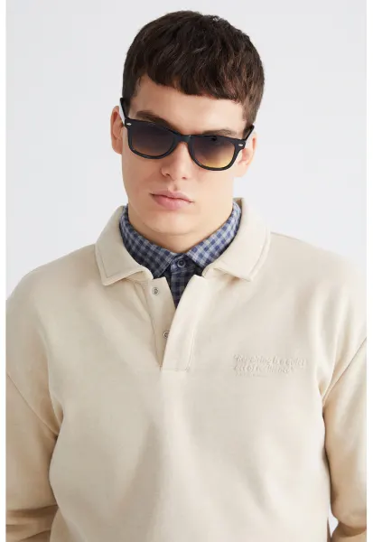 Bluza de trening polo uni - Bej deschis