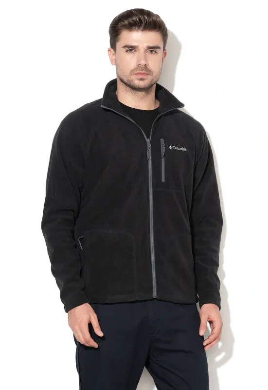 Bluza din fleece cu fermoar pentru trekking Fast Trek™ II - Negru