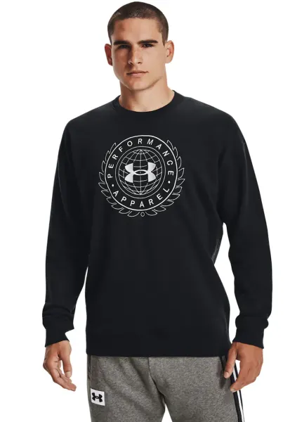 Bluza din material fleece cu logo pentru antrenament Rival - Alb/Negru