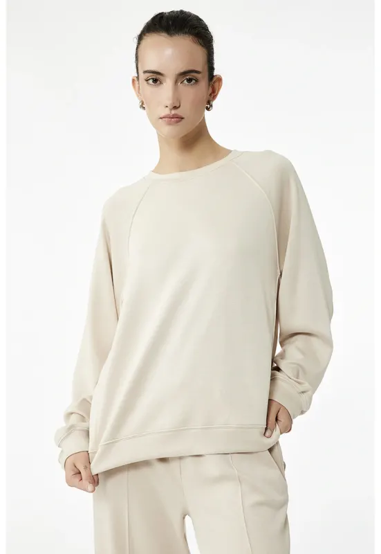 Bluza lejera de trening cu maneci raglan - Bej deschis