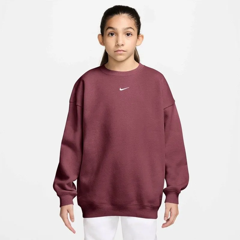 Bluza Nike G NSW STUDIO FLC OS CRW LBR