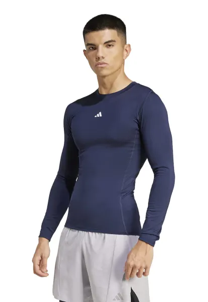 Bluza slim fit pentru fitness - Alb/Bleumarin